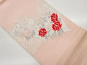 金糸牡丹に菊模様織出し名古屋帯